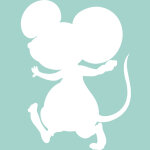 Sticker tableau blanc silhouette souris Sticker tableau blanc silhouette souris