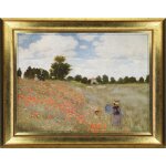 Sticker tableau de claude monet - coquelicot
