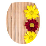 Sticker tapis de bambou et des fleurs