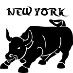 Sticker taureau de new - york Sticker taureau de new - york