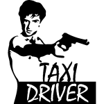 Sticker taxi driver