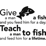 Sticker teach a man to fish? Sticker teach a man to fish?