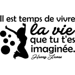 Sticker il est temps de vivre la vie (henry lames)