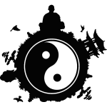 Sticker terre et bouddha Sticker terre et bouddha