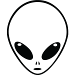 Sticker tête d'allien Sticker tête d'allien