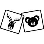 Sticker têtes d'animaux cadrés Sticker têtes d'animaux cadrés