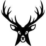Sticker tête de cerf en face Sticker tête de cerf en face