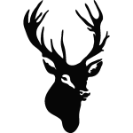 Sticker tête de cerf noble Sticker tête de cerf noble