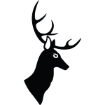 Sticker tte de cerf de profil