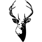 Sticker tte de cerf raliste