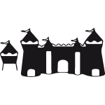 Sticker tête de lit château de princesse Sticker tête de lit château de princesse