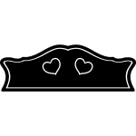 Sticker tête de lit avec des coeurs Sticker tête de lit avec des coeurs