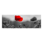 Sticker tête de lit design coquelicot rouge Sticker tête de lit design coquelicot rouge