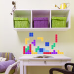 Sticker tetris serti de petit cubes, 48 pices