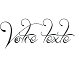 Sticker texte personnalis calligraphie love