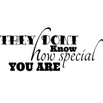 Sticker they don't know how special you are
