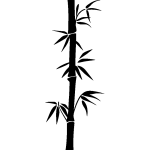 Sticker tige et feuilles de bambou