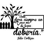Sticker  todo dura ms de lo  (julio cortzar)