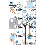 Sticker toise animaux d'afrique garçon Sticker toise animaux d'afrique garçon