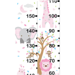 Sticker toise animaux d'afrique girly