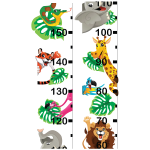 Sticker toise animaux d'afrique rigolos