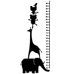 Sticker toise animaux de cirque