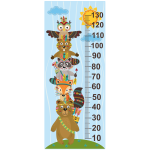 Sticker toise animaux indien