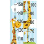 Sticker toise girafe lgante