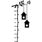 Sticker toise pendules sur une branche