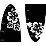 Sticker toise planche de surf