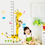 Sticker toise singe et girafe
