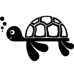 Sticker tortue et bulles