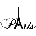 Sticker paris avec la tour eiffel