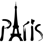 Sticker tour eiffel artistique