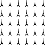 Sticker tour eiffel motif