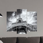 Sticker tour eiffel en noir et blanc