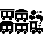 Sticker train voyage