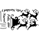 Sticker traneau de nol (espagnol)