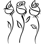 Sticker trio de roses Sticker trio de roses