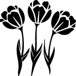 Sticker trio de tulipes Sticker trio de tulipes