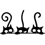 Sticker tripls de chats