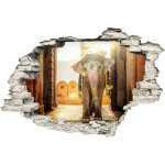 Sticker trompe l'?il design lphant royale d'inde