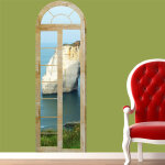 Sticker trompe l'oeil falaises tretat