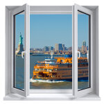Sticker trompe l'oeil ferry new york Sticker trompe l'oeil ferry new york