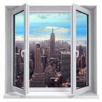 Sticker trompe l'oeil gratte - ciel de new york Sticker trompe l'oeil gratte - ciel de new york