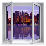 Sticker trompe l'oeil lower manhattan Sticker trompe l'oeil lower manhattan