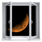 Sticker trompe l'oeil la lune Sticker trompe l'oeil la lune