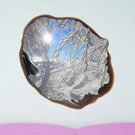 Sticker trompe l'oeil neige et soleil