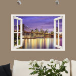 Sticker trompe l'oeil new york downtown