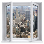 Sticker trompe l'oeil top of the rock, new york Sticker trompe l'oeil top of the rock, new york
